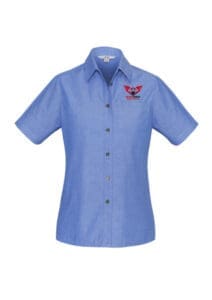 Blood Bikes Australia Ladies S/SL Chambray Shirt in Queensland